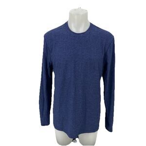 Lululemon Surge Warm Long Sleeve Blue Large Pull On Athletic Stretch 57-15